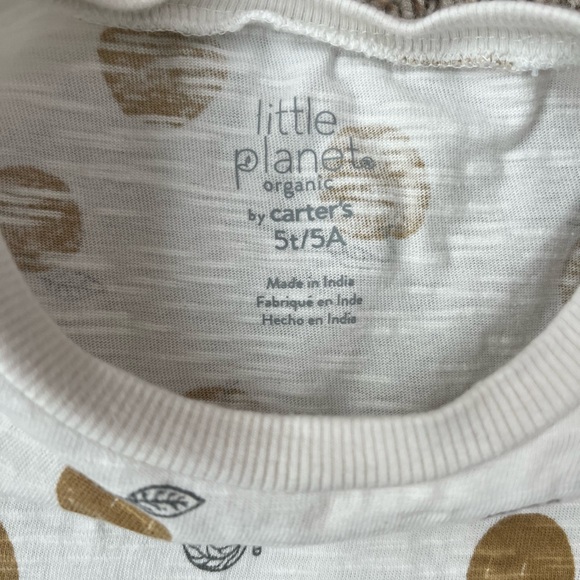 Little Planet by Carter’s Kids' White and Gold Apple T-Shirt - Picture 2 of 3